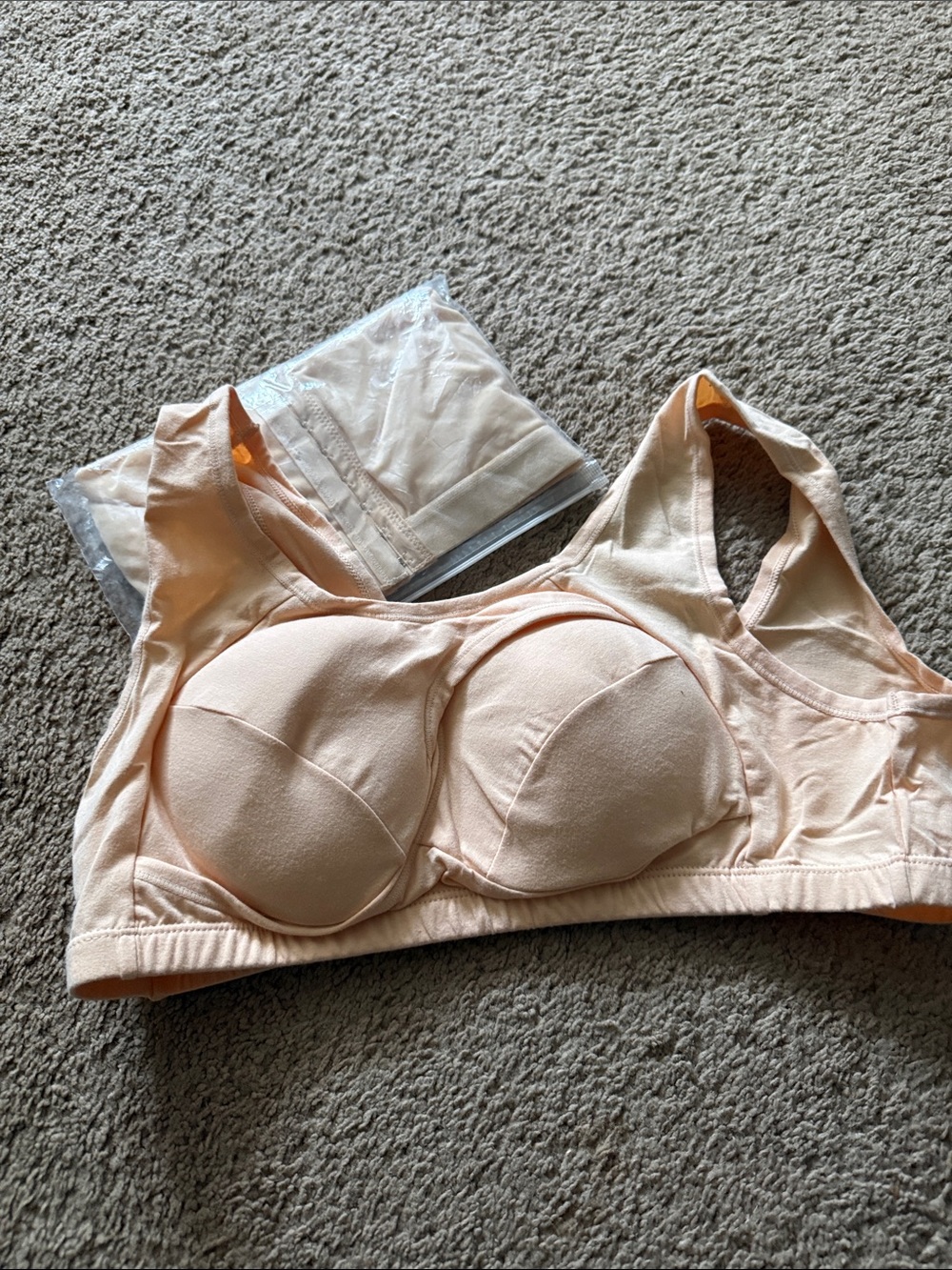 Seamless Light Peach Comfort Bra with Molded Cups